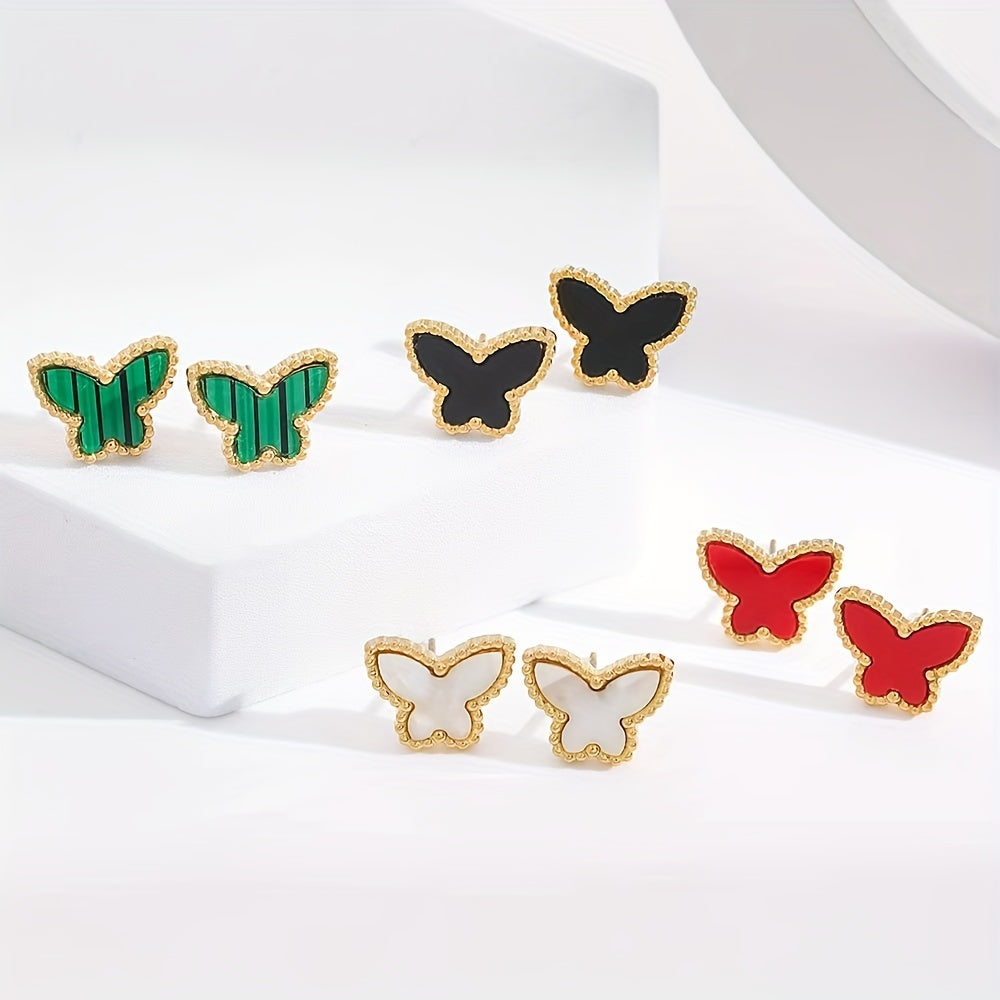Colorful Butterfly Earrings Mini Stud Earrings For Girls