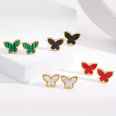 Colorful Butterfly Earrings Mini Stud Earrings For Girls