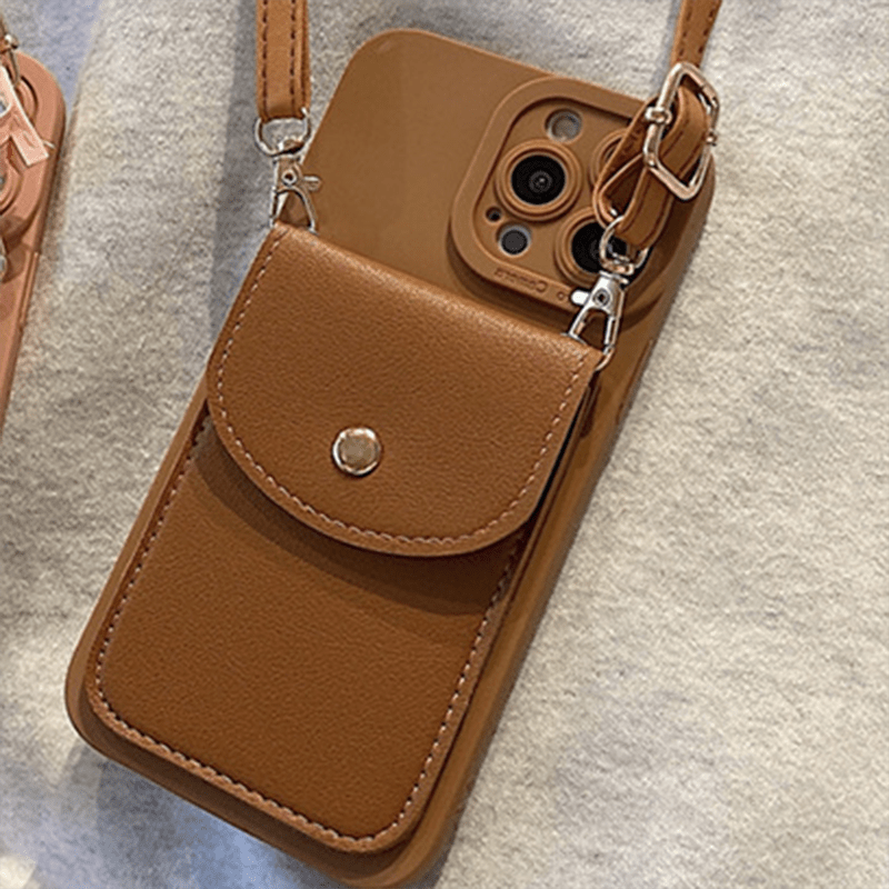 Pink Purple Anti Drop Phone Case Crossbody Lanyard For iPhone 14
