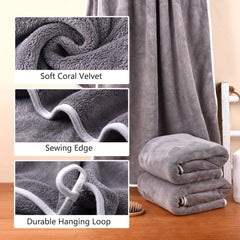 3pcs Microfiber Bath Towels 70 X 140cm Portable Absorbent & Quick Drying