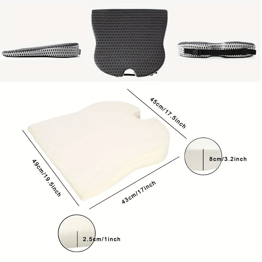 Memory Foam Car Wedge Seat Cushion for Support & Pain Relief