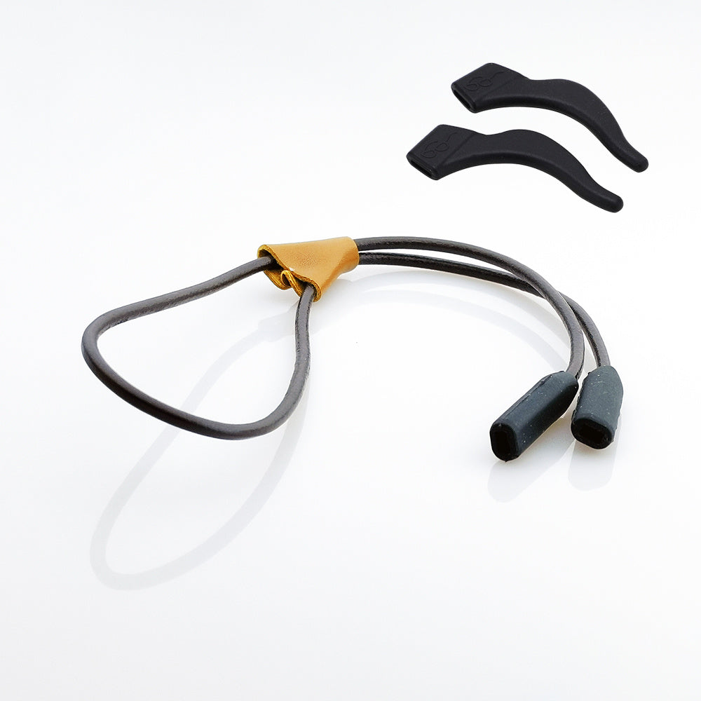 OOLVS Eyeglasses Chains PU Leather Lanyard Retainer Strap Cord