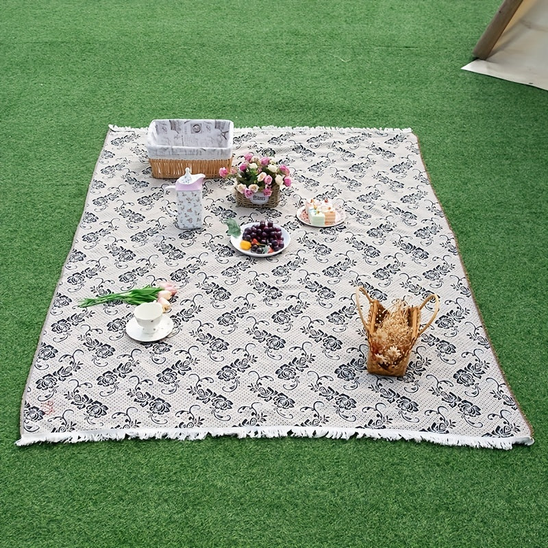 Waterproof Rose Dyed Picnic Mat for Outdoor Activities