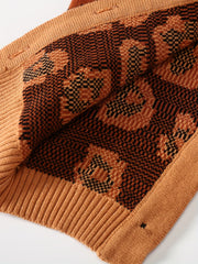 Infant Baby Leopard Sweater Long Sleeve Jumpsuit