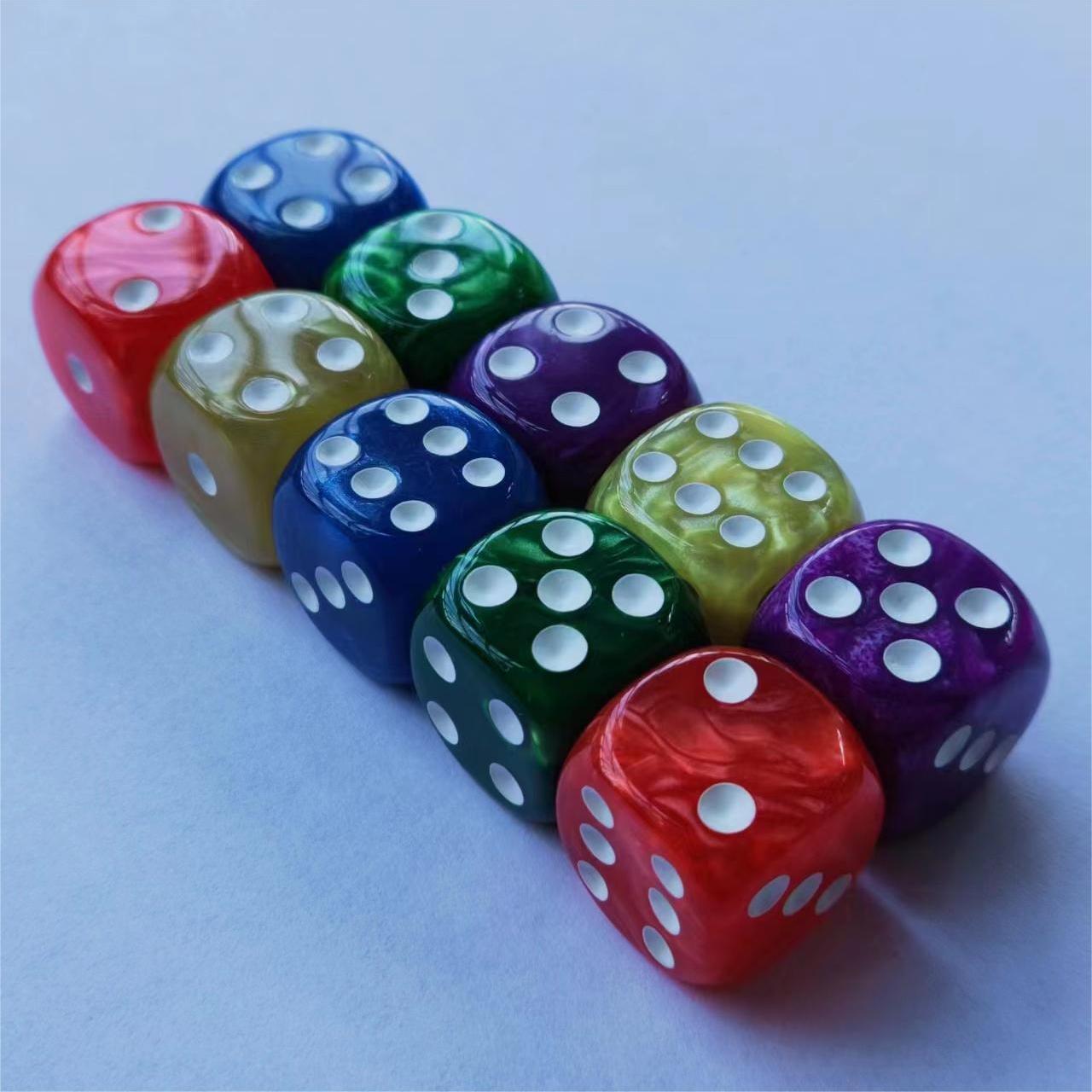 10pcs Set Of 6 Transparent Dice For Games Easy To Read