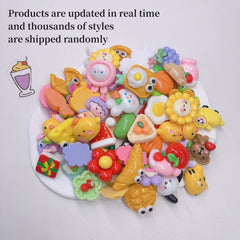 50pcs Cartoon Animal DIY Accessories for Earrings Hair Key Chains Cups Patches