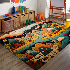 Non Slip Kids Carpet Playmat Rug Early Educational