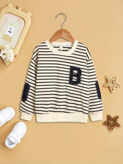 Striped Long Sleeve Top for Boys Size S-XXL