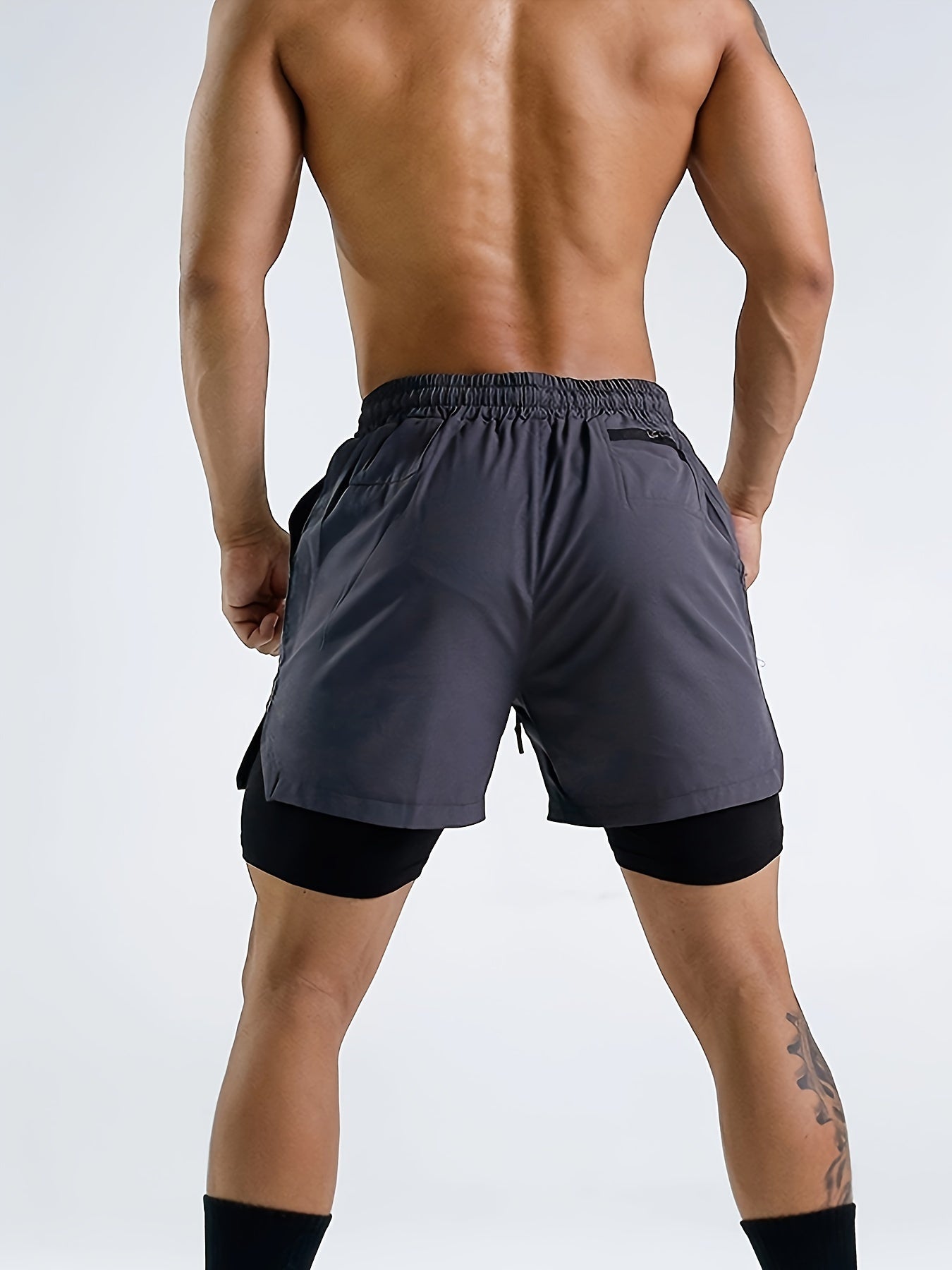 Men's 2-In-1 Drawstring Shorts With Pockets