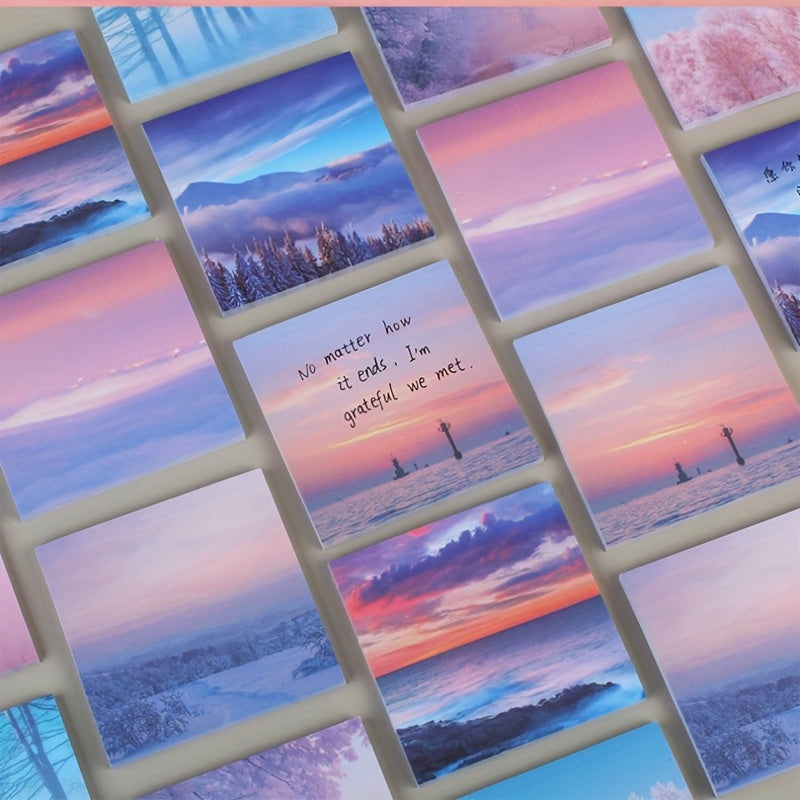 Ins Style Girl Heart Sticky Notes 50pcs Landscape Notepad