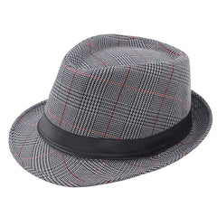 Men's Classic Plaid Hat with UV Protection for Outdoors