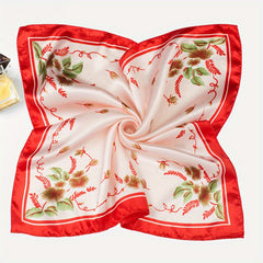 50 04cm Printed Square Scarf Bandana Women Silk Head Wrap Hair Accessory