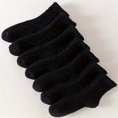 7 Pairs Fuzzy Socks Warm Mid Tube Women's Stockings