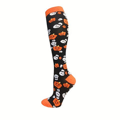 5 Pairs of Fun Halloween Compression Socks for Sport and Dressing Up