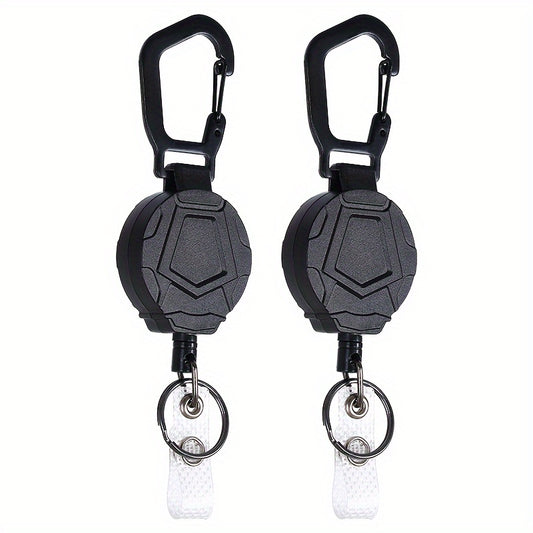 Portable Heavy Duty Retractable Keychain with Steel Wire Rope for Outdoor
