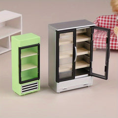 Mini Dollhouse Refrigerator Easy Assembly Realistic Micro Landscape Photography