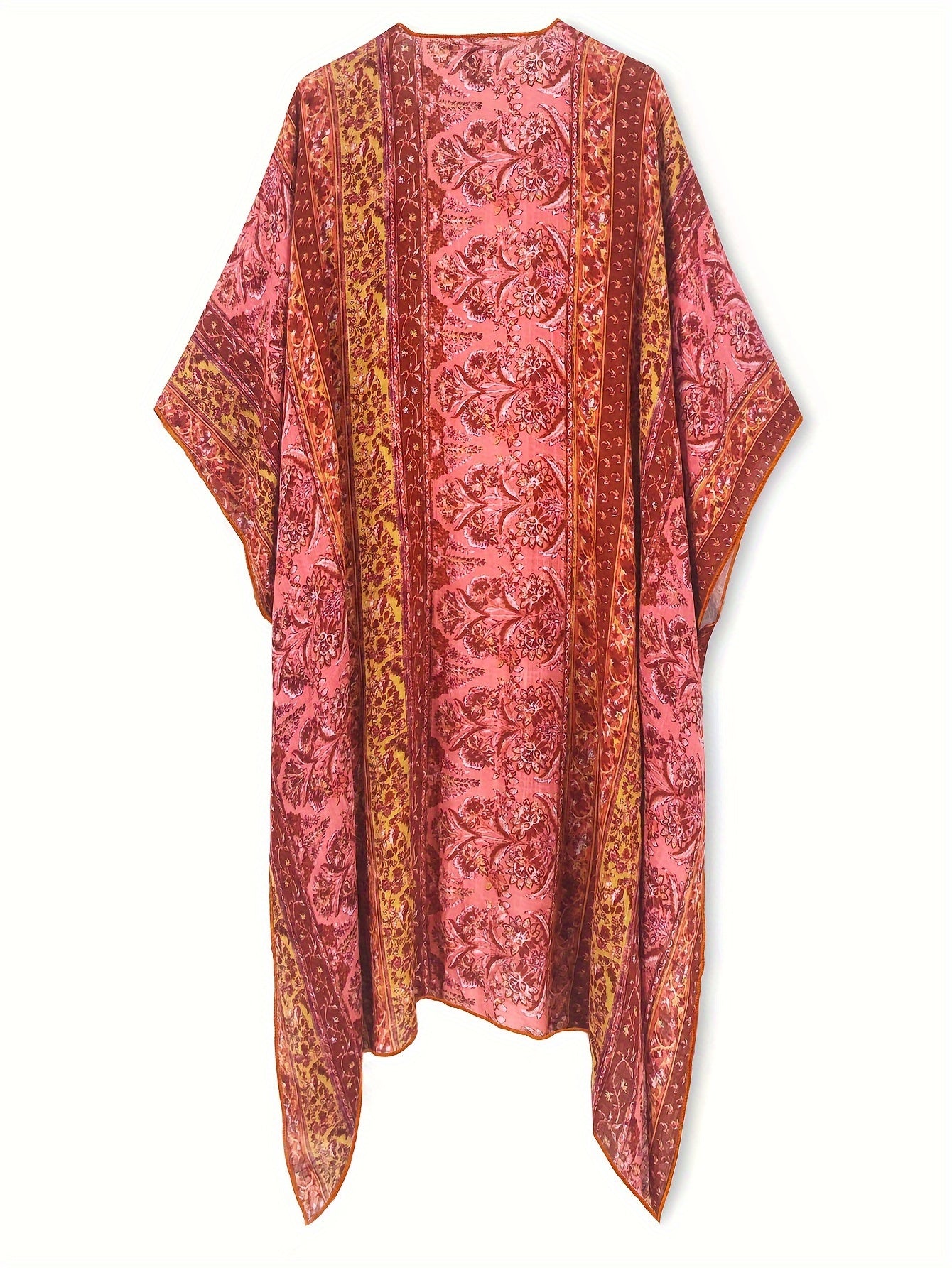 Tribal Print Bat Sleeve Cover Up