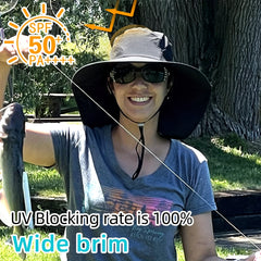 Wide Brim Sun Hat UV Protection Waterproof Boonie Hat