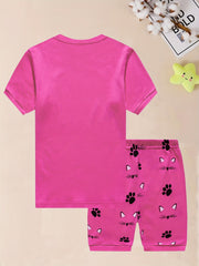 2pcs Toddler Girls Cat Graphic Pajamas Set