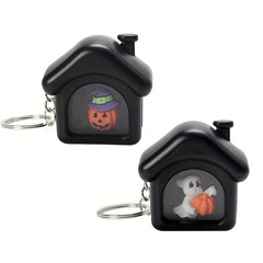 Cartoon Halloween Keychain Luminous Pumpkin Ghost Pendant Bag Ornament