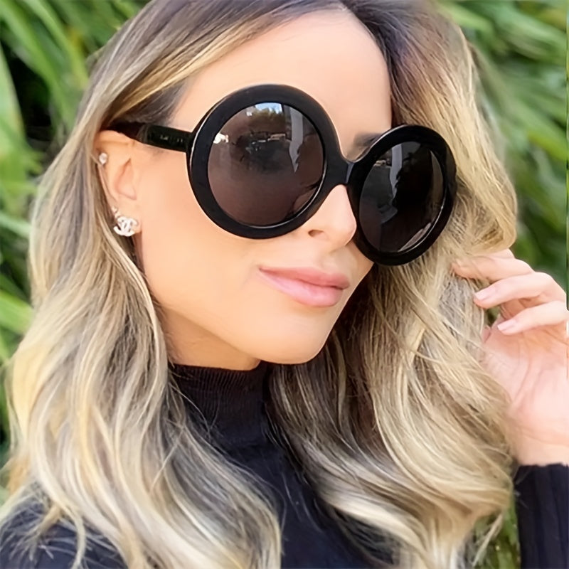 Oversized Round Sunglasses UV400