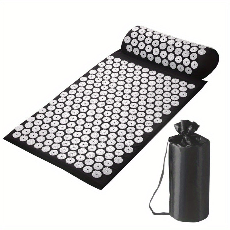Acupressure Massage Mat and Pillow Set Relieve Back and Neck Stress