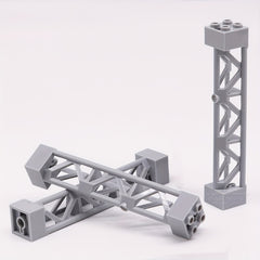 8pcs 2x2x10 Support Building Blocks Military Train Truck Bricks DIY Accessory