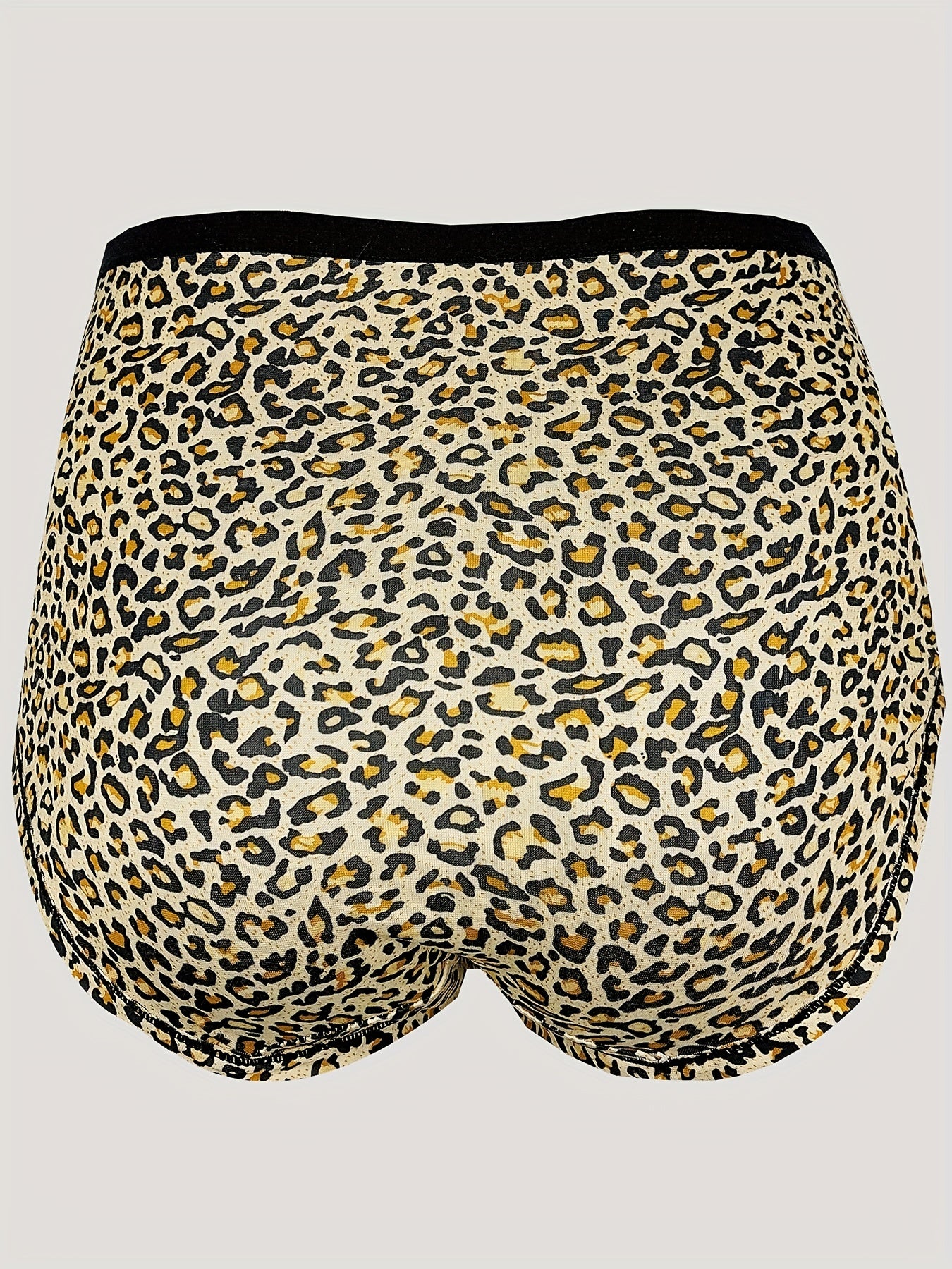 6-Pack Plus Size Sexy Panties Set Women's Plus Size Leopard Print Briefs