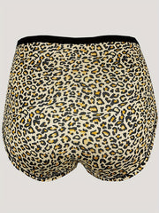 6-Pack Plus Size Sexy Panties Set Women's Plus Size Leopard Print Briefs