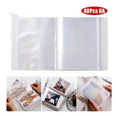 A6 Bag Storage Book 40 Sheets Pack for Postcards Pictures Invoices & Bills