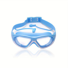Children's Waterproof Anti-fog Swimming Goggles with Earplugs