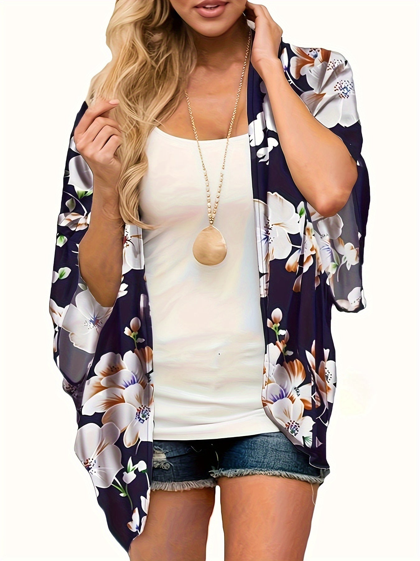 Boho Cover Up Paisley Print Cardigan