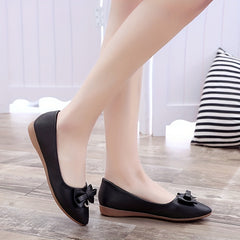 Women's Bow Knot Loafers Pointed Toe Slip On Flats