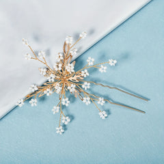 Snowflake Charm Hair Pin Vintage Bridal Wedding Accessory