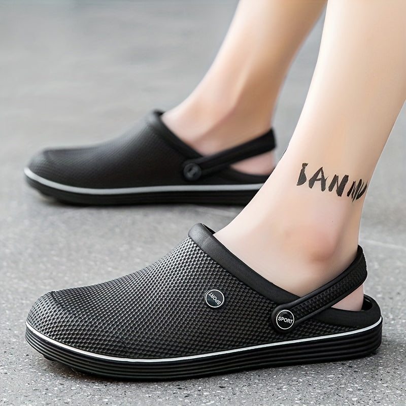 Men's Closed Toe Clogs Slip-on Sandals Soft Sole Walking Shoes