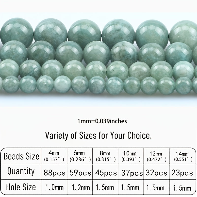 Burmese Jade Stone Beads 6-10mm Smooth Round Spacer for Jewelry Making