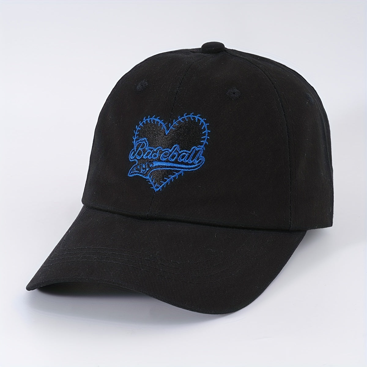 Vintage Heart Embroidery Baseball Cap Unisex Couple Sun Hat