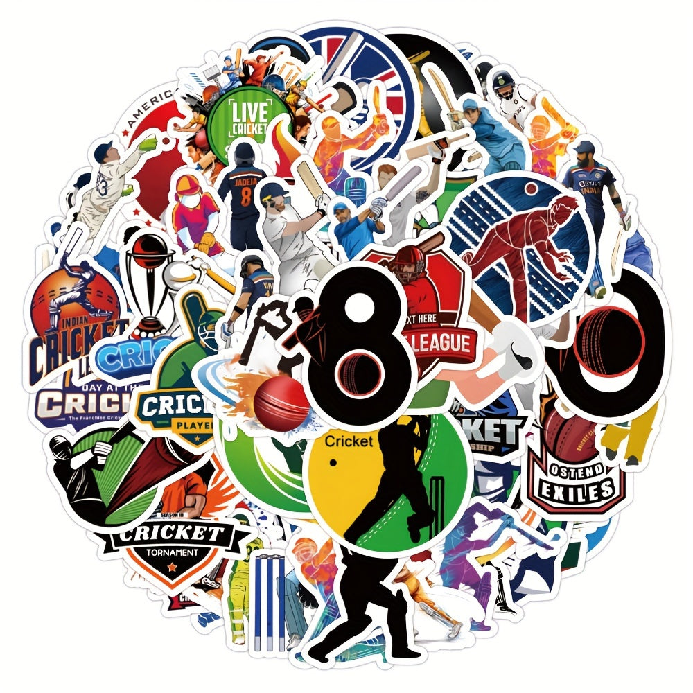60pcs Baseball Waterproof Vinyl Stickers for Water Bottles Laptop