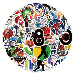 60pcs Baseball Waterproof Vinyl Stickers for Water Bottles Laptop