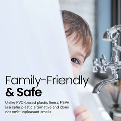PEVA 8G Shower Curtain Liner 180x180 Clear Heavy Duty Waterproof