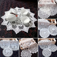 Polyester Coaster Lace Hollow Table Mat Thermal Lace Embroidered Table Pad