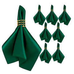 6 Soft Polyester Napkins for Weddings and Parties