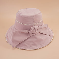 Western Style Summer Bow Bucket Hat Men Women All-match Sun Hat