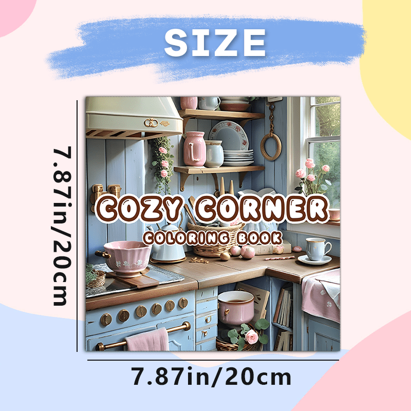 Cozy Corner Adult Coloring Book 22 Pages 20x20 cm Deluxe Edition