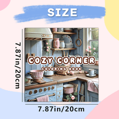 Cozy Corner Adult Coloring Book 22 Pages 20x20 cm Deluxe Edition