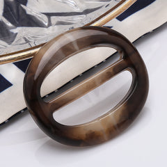 Silk Scarf Clasp for Trench Coat with Belt Buckle