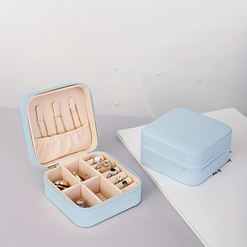Portable Travel Jewelry Box Earrings Storage Box Mini Ring Storage Case