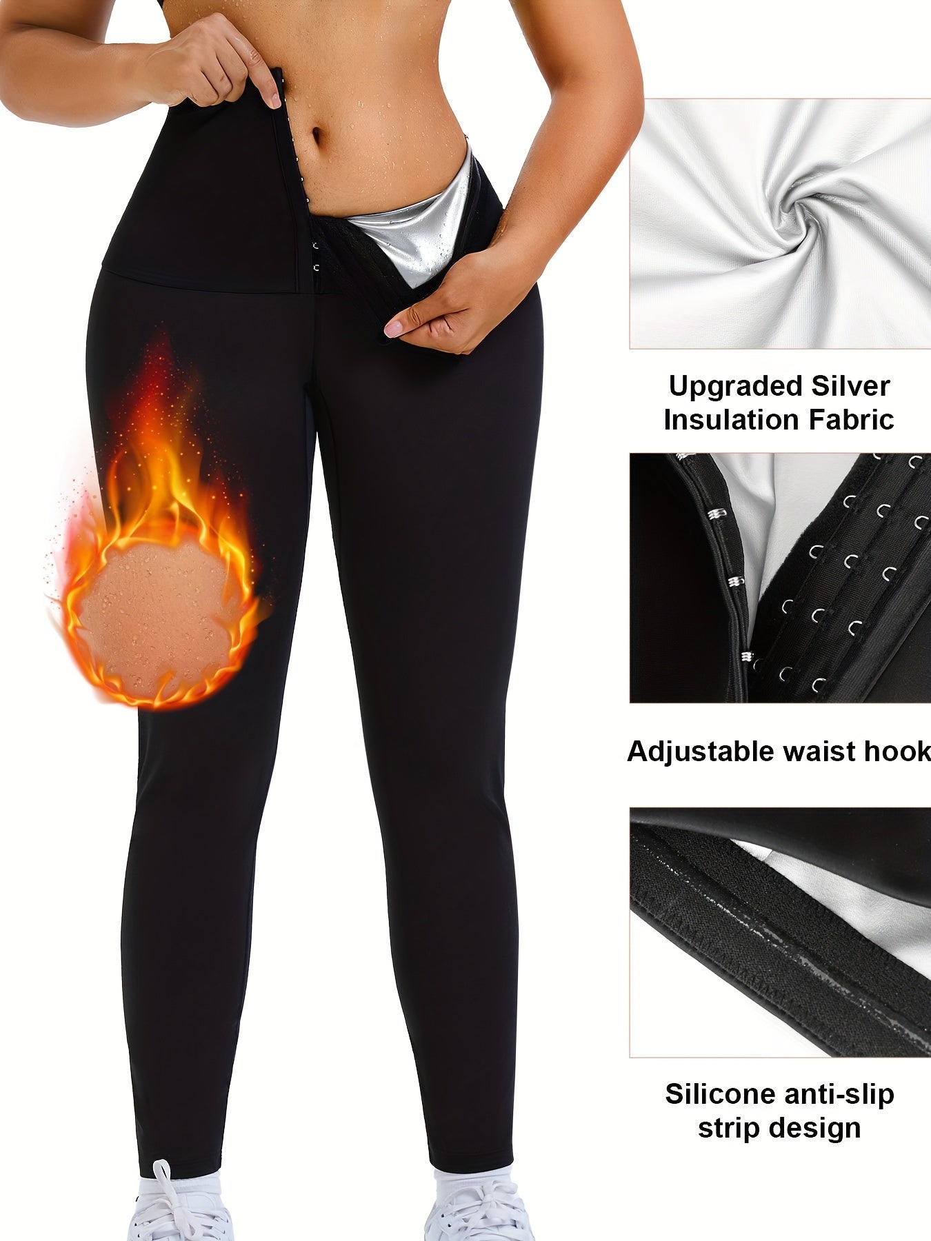 High Waist Yoga Workout Running Sweat Sauna Pants Women's Activewear