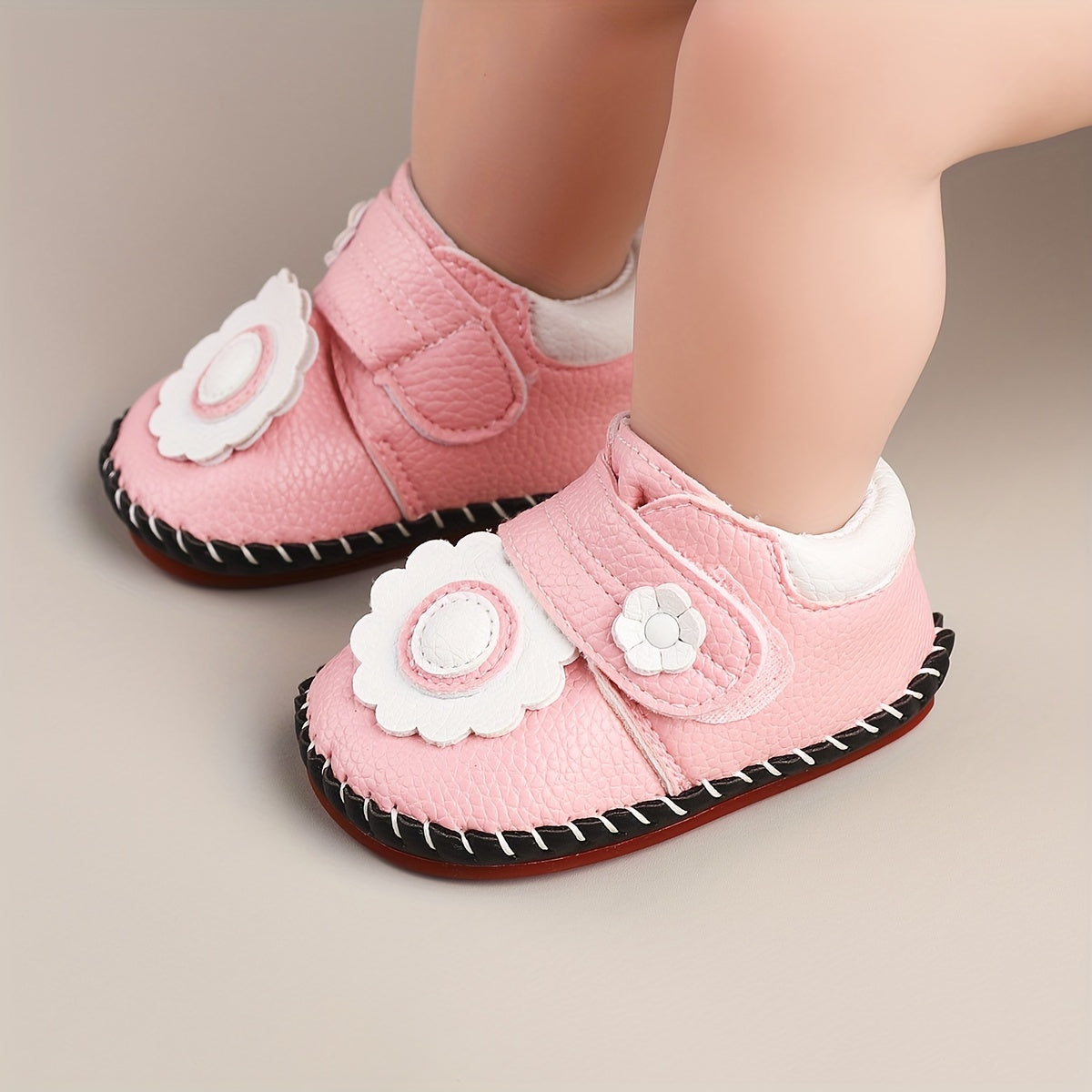 Comfortable Baby Girls Sneakers with Hook and Loop Fastener