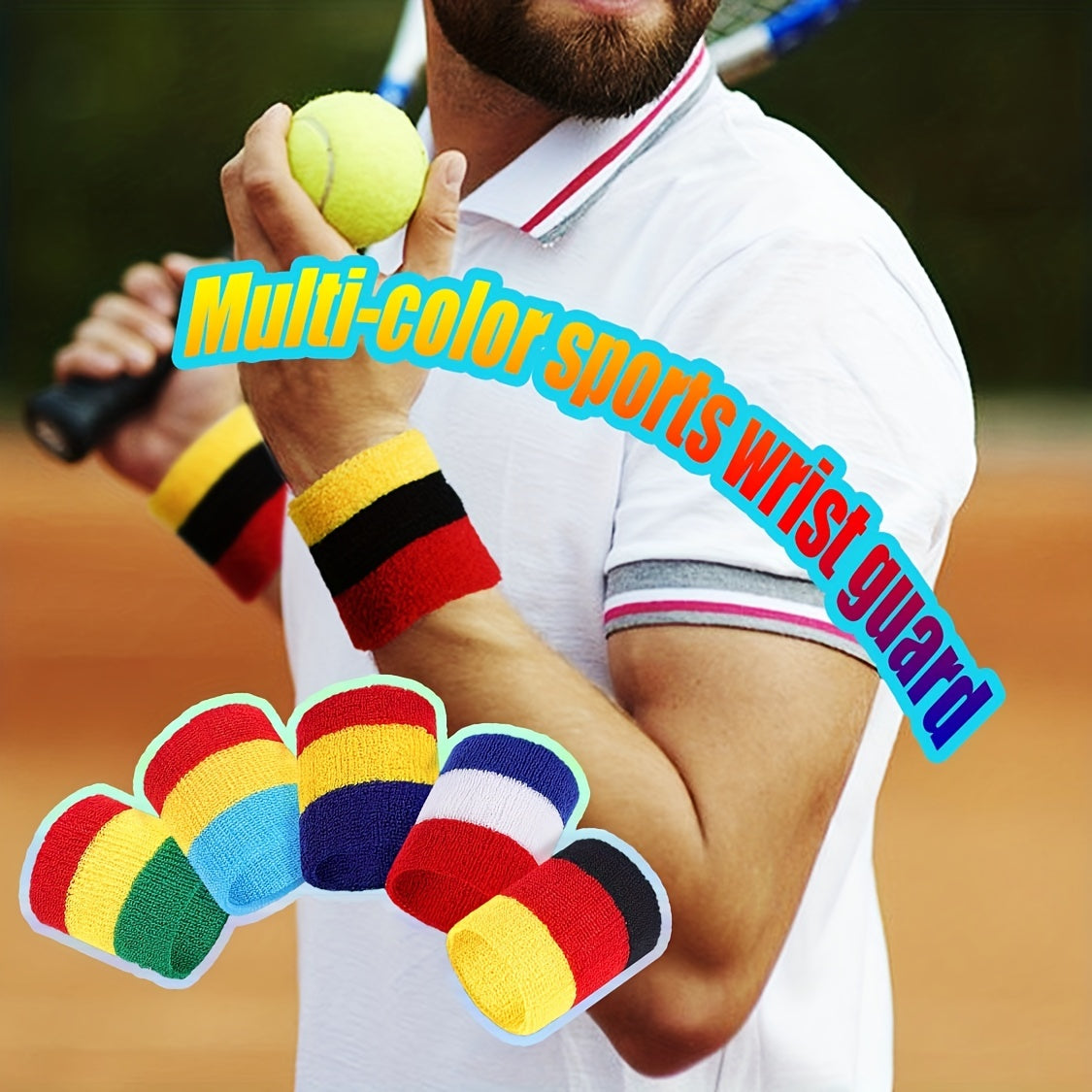 1 Pair Wrist Sweatbands Absorbent Sweatbands for Sports